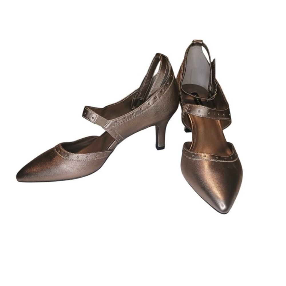 Array Silver 3” pump with stud detail, High ankle… - image 7